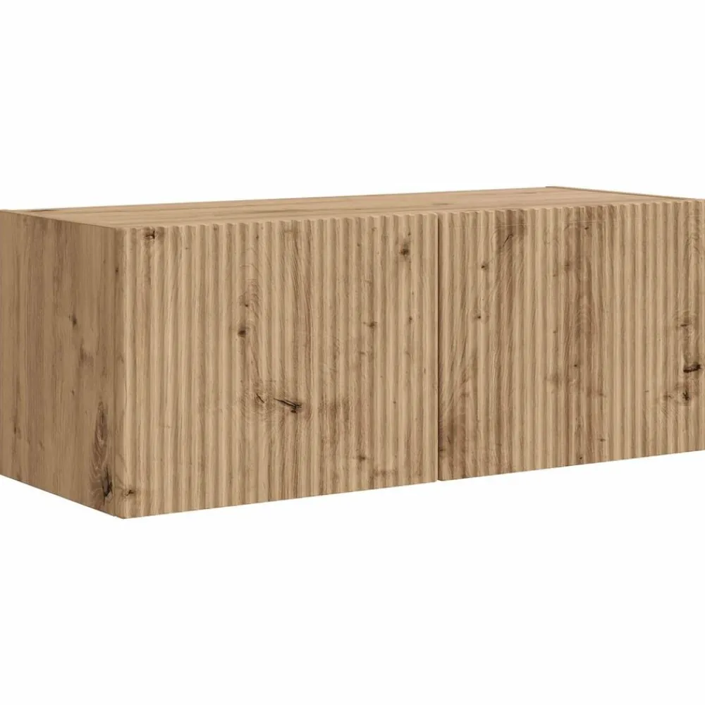 vidaXL Conjunto de mueble para TV de pared 4 pcs Roble artesanal Roble artisan Clearance