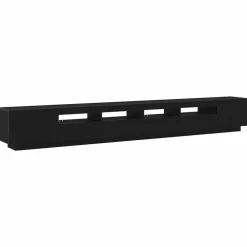vidaXL Conjunto de mueble de TV 3 pcs Negro 300 x 35 x 40 cm Roble negro Clearance