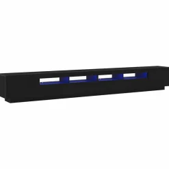 vidaXL Conjunto de mueble de TV 3 pcs Negro 300 x 35 x 40 cm Roble negro Clearance