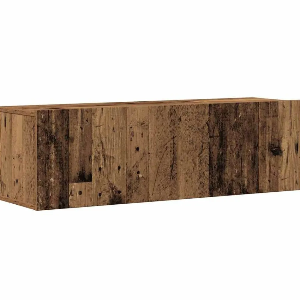 vidaXL Muebles Tv-Conjunto de mueble de TV 6 piezas montado la pared madera vieja