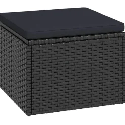 vidaXL Conjunto de muebles de jardín ratán sintético Negro Online