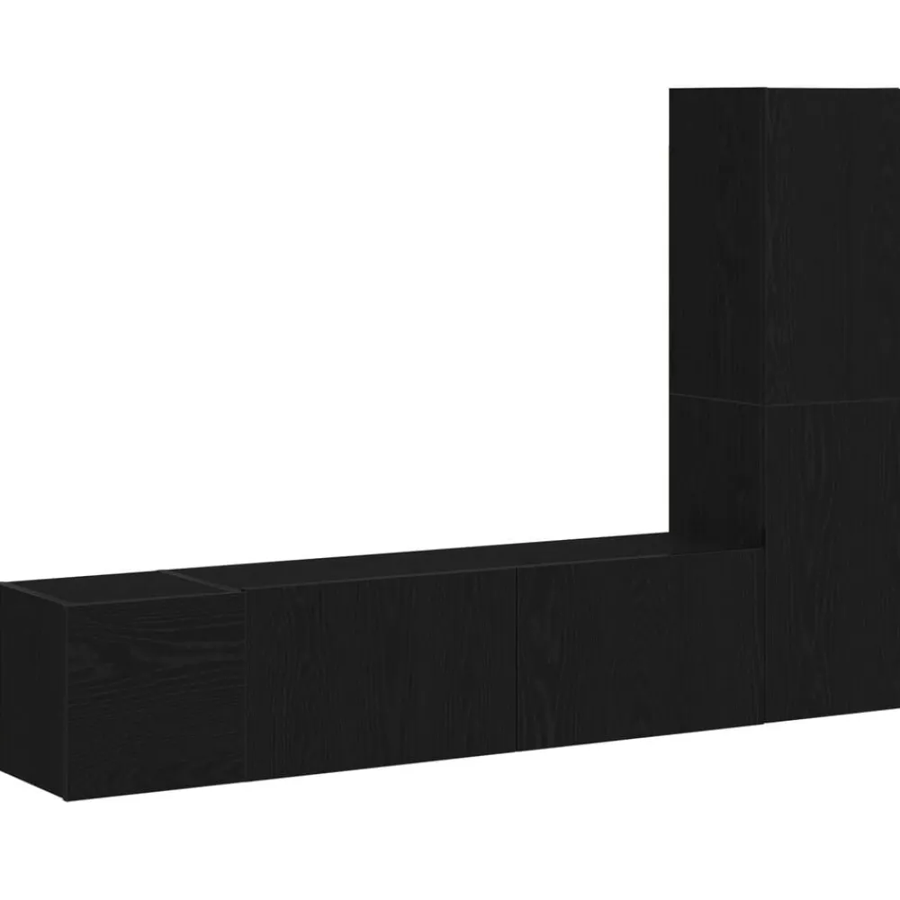 vidaXL Muebles Tv-Conjunto de mueble de TV 4 pcs 130,5 x 30 x 140 cm