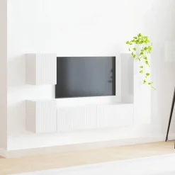 vidaXL Muebles Tv-Conjunto de mueble de TV 4 pcs Madera de ingeniería