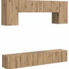 vidaXL Muebles Tv-Conjunto de mueble de TV 4 pcs Gris Concreto