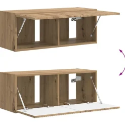 vidaXL Muebles Tv-Conjunto de mueble de TV 4 pcs Gris Concreto