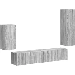 vidaXL Muebles Tv-Conjunto de mueble de TV 4 pcs Madera de ingeniería