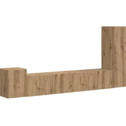 vidaXL Conjunto de mueble de TV 3 pcs Roble artesanal Roble artisan Online