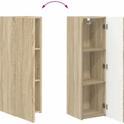 vidaXL Muebles Tv-Conjunto de mueble para TV de pared 4 pcs