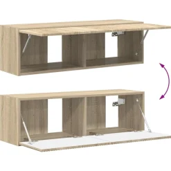 vidaXL Muebles Tv-Conjunto de mueble para TV de pared 4 pcs