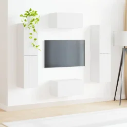 vidaXL Muebles Tv-Conjunto de mueble de TV 6 pcs Madera de ingeniería
