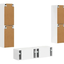vidaXL Muebles Tv-Conjunto de mueble de TV 6 pcs Madera de ingeniería