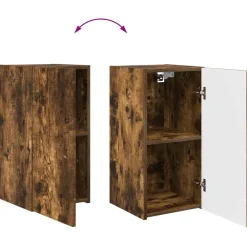 vidaXL Conjunto de mueble de TV 4 pcs Roble ahumado