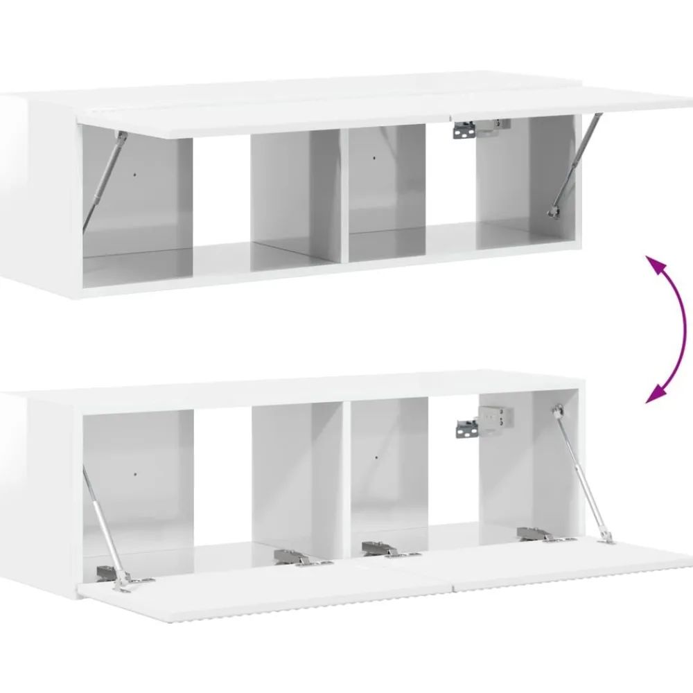 vidaXL Muebles Tv-Conjunto de mueble de TV 4 pcs Madera de ingeniería