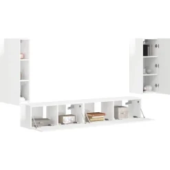 vidaXL Muebles Tv-Conjunto de mueble de TV 4 pcs Madera de ingeniería