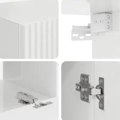 vidaXL Muebles Tv-Conjunto de mueble de TV 4 pcs Madera de ingeniería