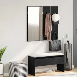 vidaXL Bancos-Conjunto de muebles de recibidor con cajón 4 pcs