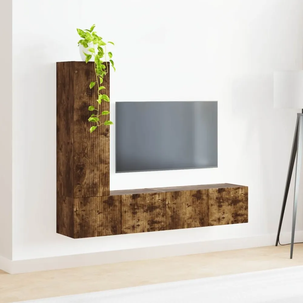 vidaXL Muebles Tv-Conjunto de mueble de TV 3 pcs