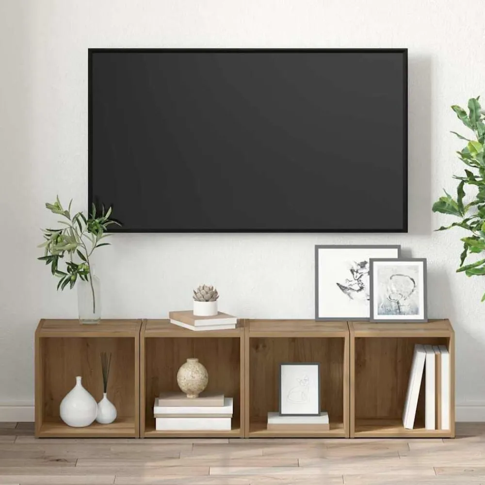 vidaXL Conjunto de mueble de TV 2 pcs Roble artesanal Roble artisan Best