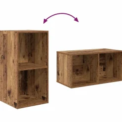 vidaXL Conjunto de mueble de TV 37 x 37 x 107 cm Madera vieja Discount