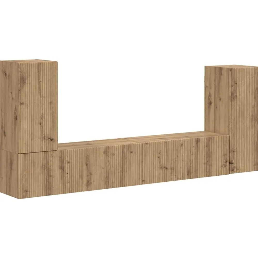 vidaXL Conjunto de mueble de TV 4 pcs Roble artesanal Roble artisan Best