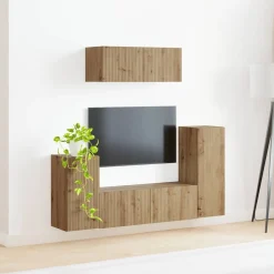 vidaXL Conjunto de mueble de TV 4 pcs Roble artesanal Roble artisan Best