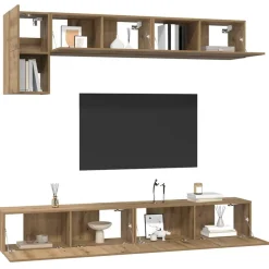vidaXL Conjunto de mueble de TV 5 pcs Roble artesanal Roble artisan
