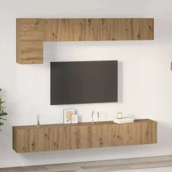 vidaXL Conjunto de mueble de TV 5 pcs Roble artesanal Roble artisan