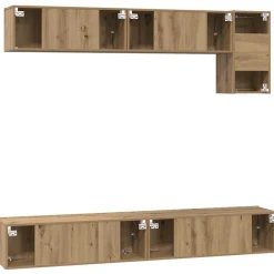 vidaXL Conjunto de mueble de TV 5 pcs Roble artesanal Roble artisan
