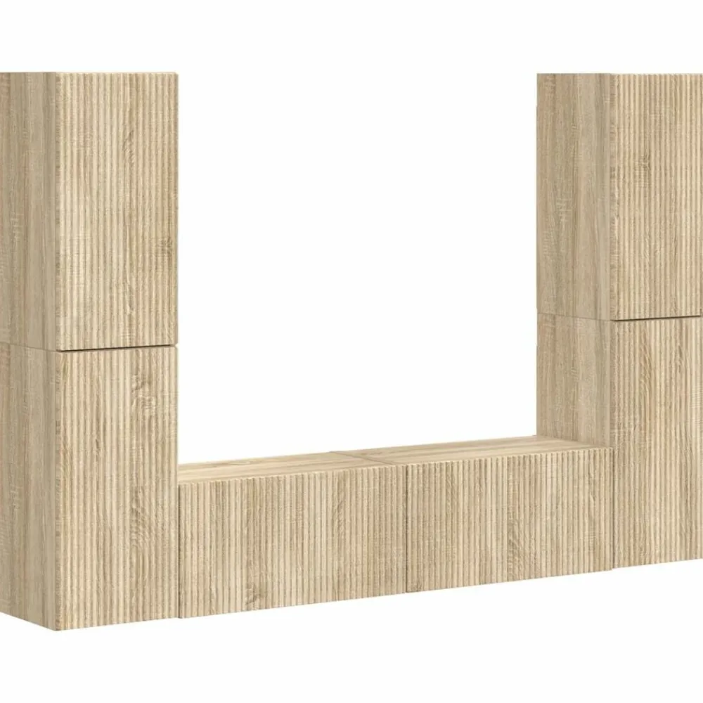 vidaXL Conjunto de mueble de TV 6 pcs Roble Sonoma Best