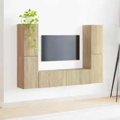 vidaXL Conjunto de mueble de TV 6 pcs Roble Sonoma Best