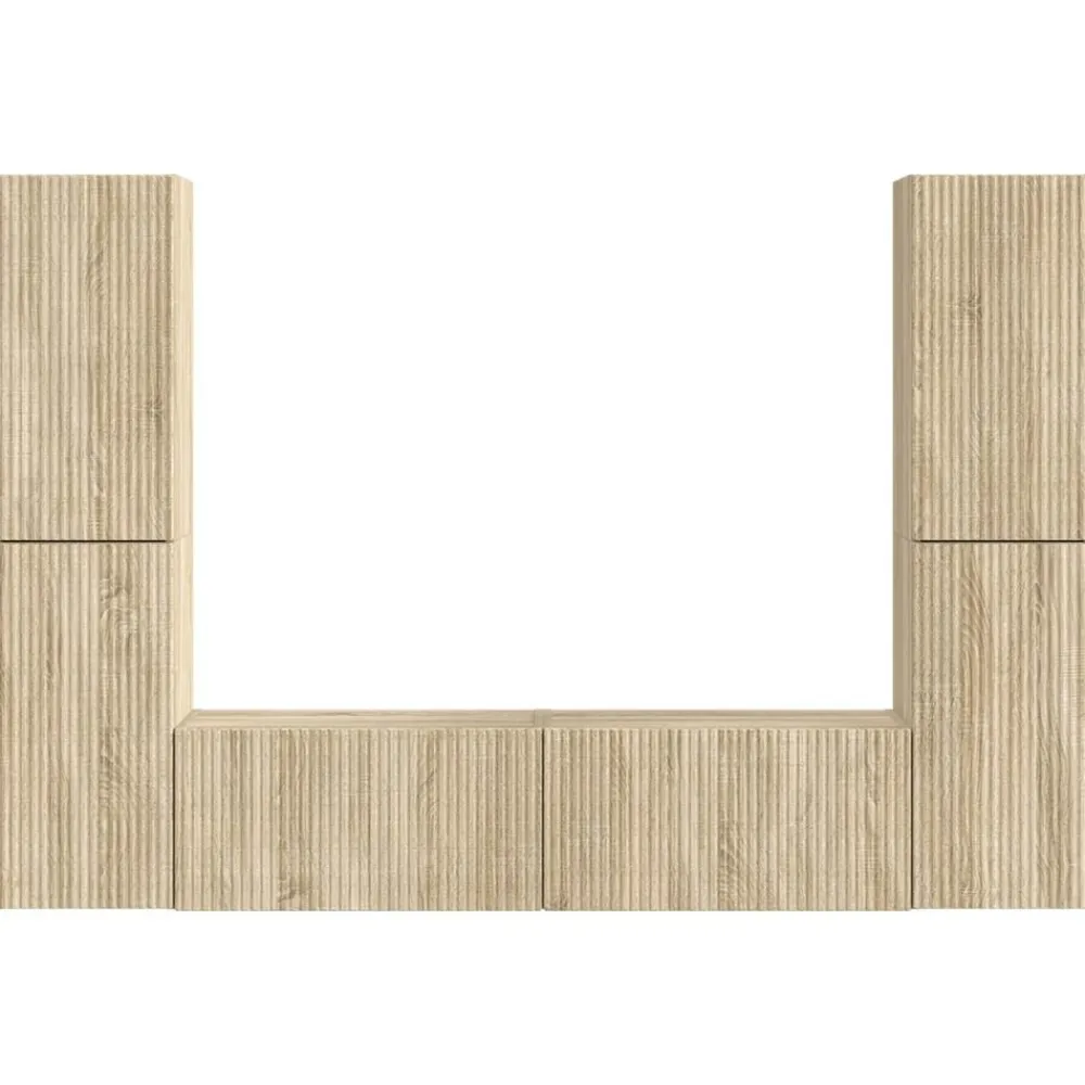 vidaXL Conjunto de mueble de TV 6 pcs Roble Sonoma Best
