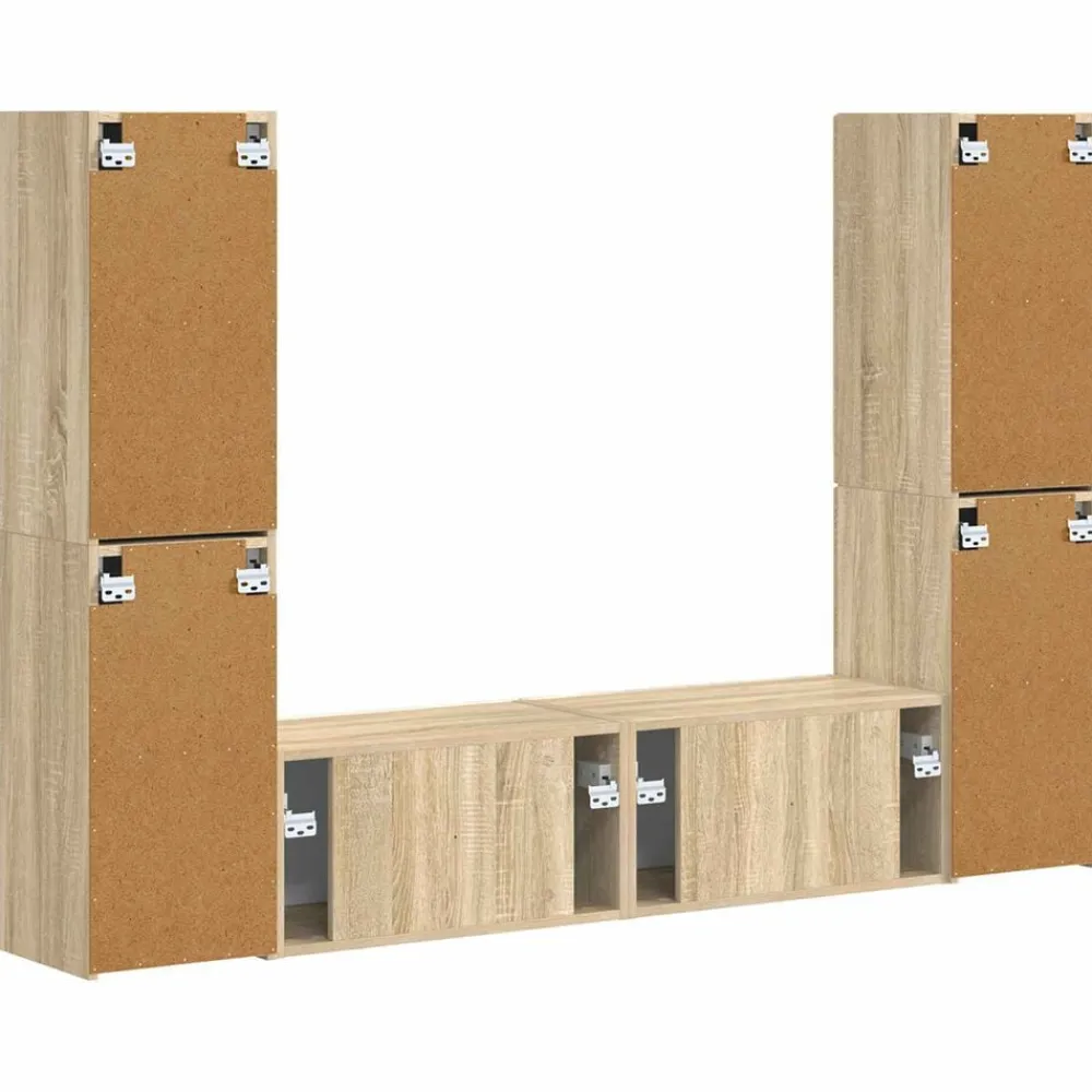 vidaXL Conjunto de mueble de TV 6 pcs Roble Sonoma Best