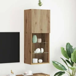 vidaXL Conjunto de mueble de TV Roble artesanal 40,5 x 30 x 102 cm Roble artisan