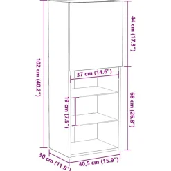 vidaXL Conjunto de mueble de TV Roble artesanal 40,5 x 30 x 102 cm Roble artisan