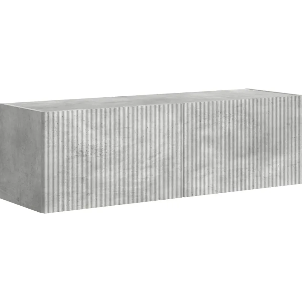 vidaXL Muebles Tv-Conjunto de mueble para TV de pared 6 pcs Gris Concreto