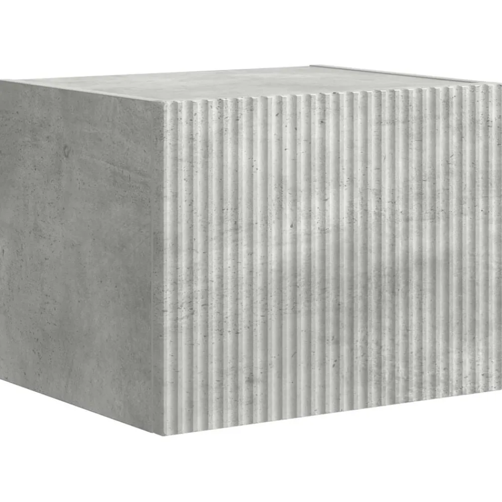 vidaXL Muebles Tv-Conjunto de mueble para TV de pared 6 pcs Gris Concreto