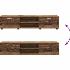 vidaXL Conjunto de mueble de TV con cajón FLORIN Madera vieja Madera envejecida Best