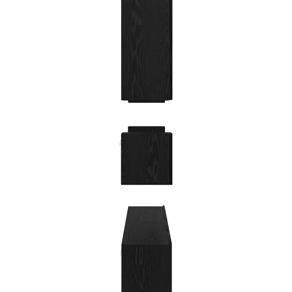 vidaXL Conjunto de mueble de TV 8 pcs Madera de ingeniería Roble negro Sale