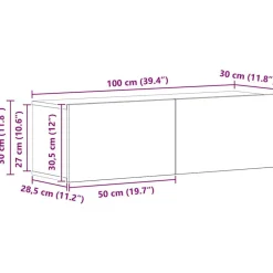 vidaXL Conjunto de mueble de TV 8 pcs Madera de ingeniería Roble negro Sale