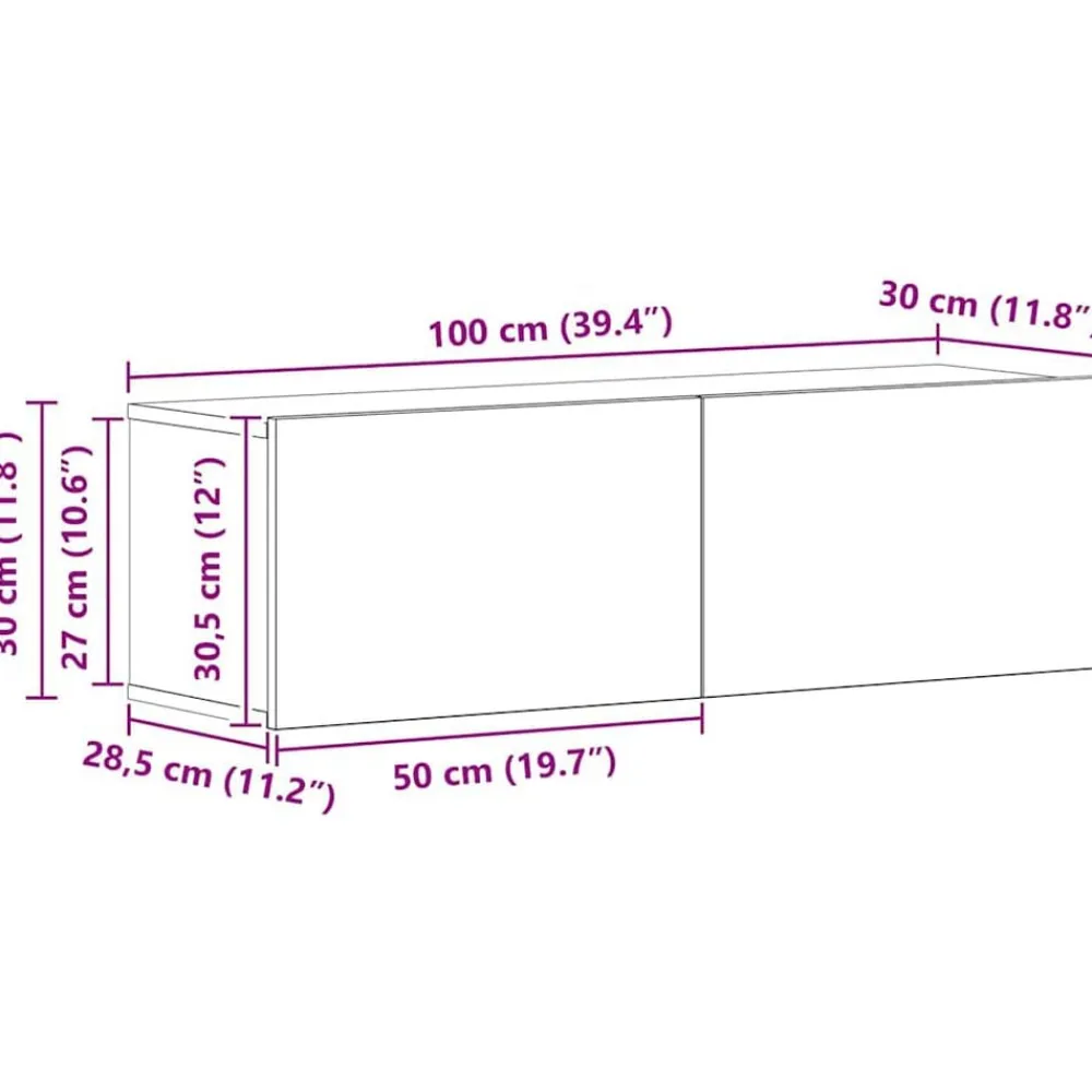 vidaXL Conjunto de mueble de TV 8 pcs Madera de ingeniería Roble negro Sale