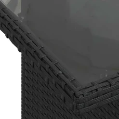 vidaXL Muebles De Jardín-Conjunto de sofá de jardín 7 pcs Negro ratán sintético