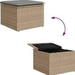 vidaXL Muebles De Jardín-Conjunto de sofá de jardín con cojín 6 pcs