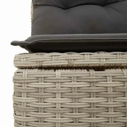 vidaXL Muebles De Jardín-Conjunto de sofá de jardín 9 pcs ratán sintético