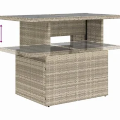 vidaXL Muebles De Jardín-Conjunto de sofá de jardín 9 pcs ratán sintético
