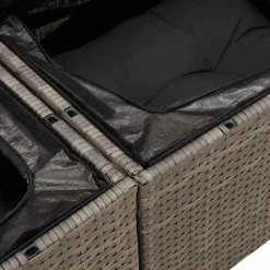 vidaXL Conjunto de sofá de jardín 8 pcs Claro ratán sintético Gris Clearance