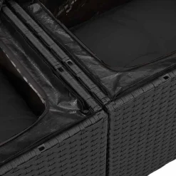 vidaXL Muebles De Jardín-Conjunto de sofá de jardín 5 pcs Poliratán