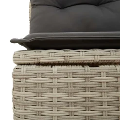 vidaXL Muebles De Jardín-Conjunto de sofá de jardín con cojín 6 pcs Poliratán