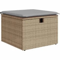 vidaXL Conjunto de sofá de jardín con cojín 6 pcs Poliratán Beige Online
