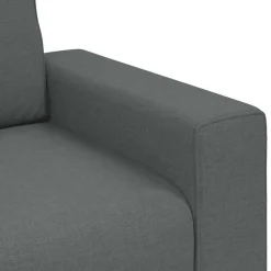 vidaXL Conjunto de sofá de 3 piezas con cojines de tela Gris oscuro New