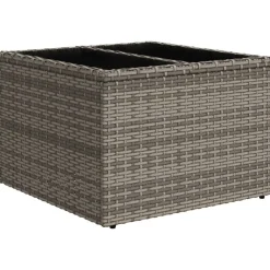 vidaXL Muebles De Jardín-Conjunto de sofá de jardín con cojín 7 pcs Poliratán